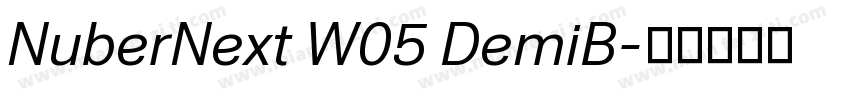 NuberNext W05 DemiB字体转换